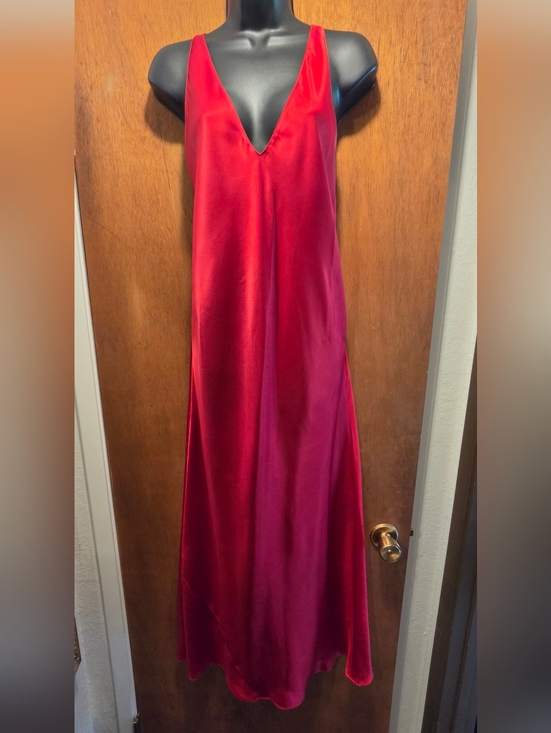 Frederick's of Hollywood Other - Frederick's of Hollywood Red Satin V-Neck Slip Dress SzM